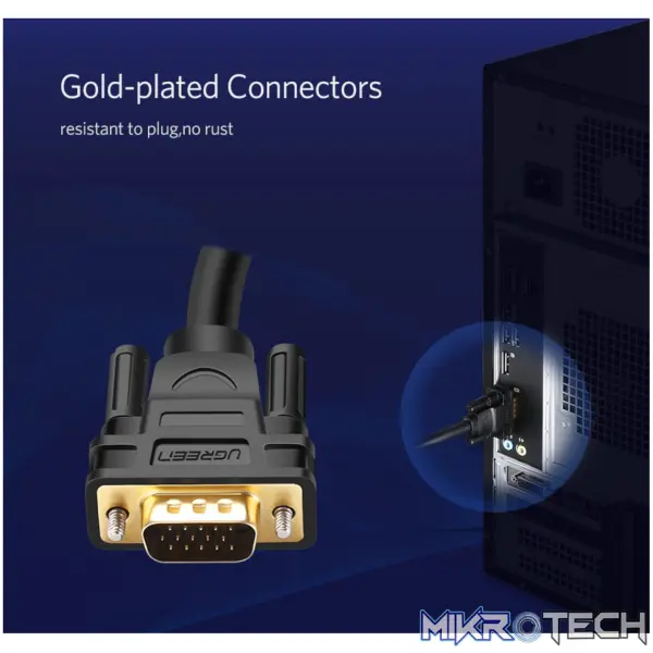 UGreen VG101 VGA Male to Male Cable 1.5M - Image 3