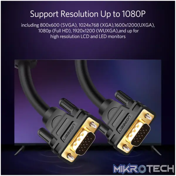 UGreen VG101 VGA Male to Male Cable 1.5M - Image 5