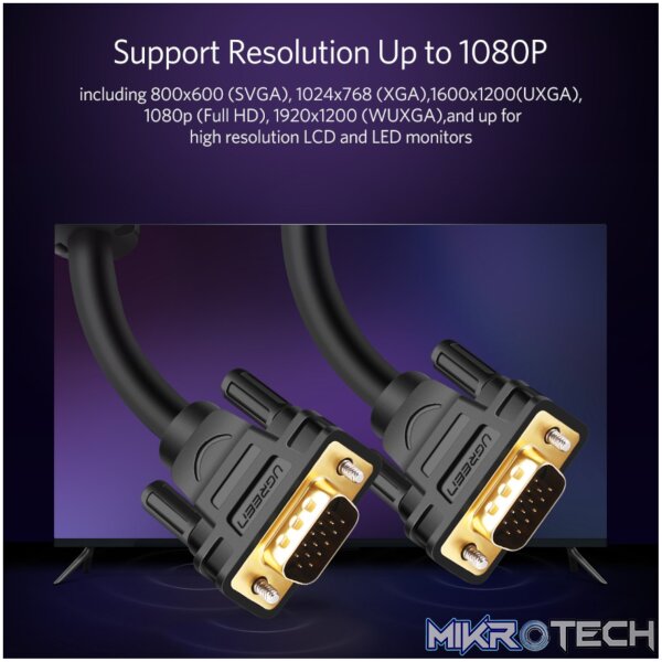 UGreen VG101 VGA Male to Male Cable 3M - Image 5