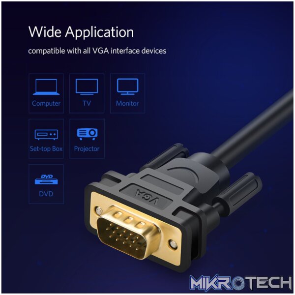 UGreen VG101 VGA Male to Male Cable 3M - Image 6
