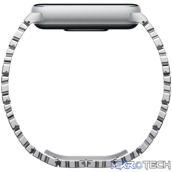 Xiaomi Smart Band 10 Asymmetrical Metal Strap – Silver - Image 4