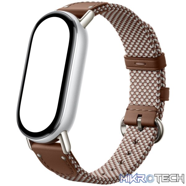 Xiaomi Smart Band 10 Knitted Silk Strap - Feather Brown - Image 2