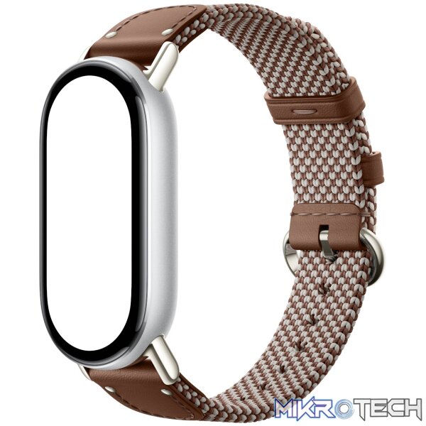Xiaomi Smart Band 10 Knitted Silk Strap - Feather Brown - Image 3
