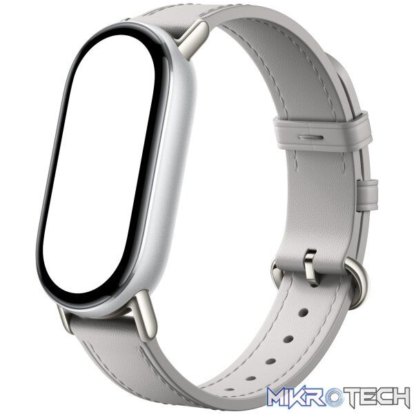 Xiaomi Smart Band 10 Leather Strap - Grey - Image 2