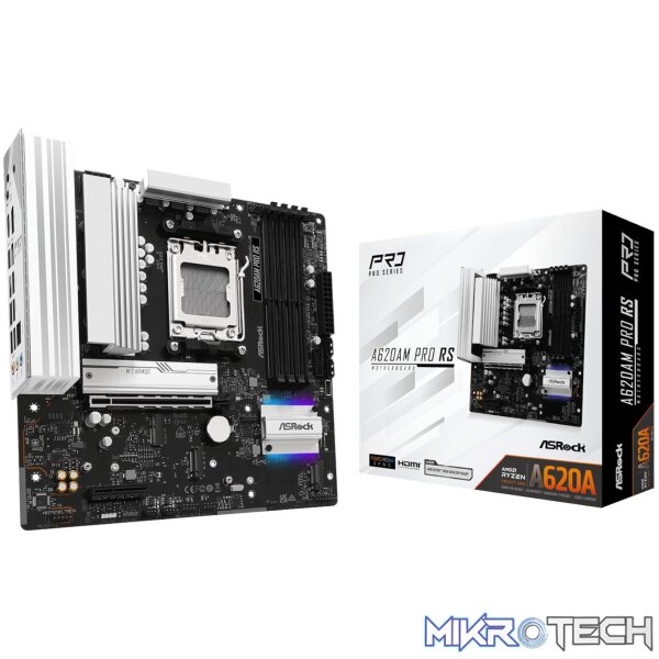 ASRock A620AM Pro RS AM5 M-ATX Motherboard ASRock A620AM Pro RS AM5 M-ATX Motherboard