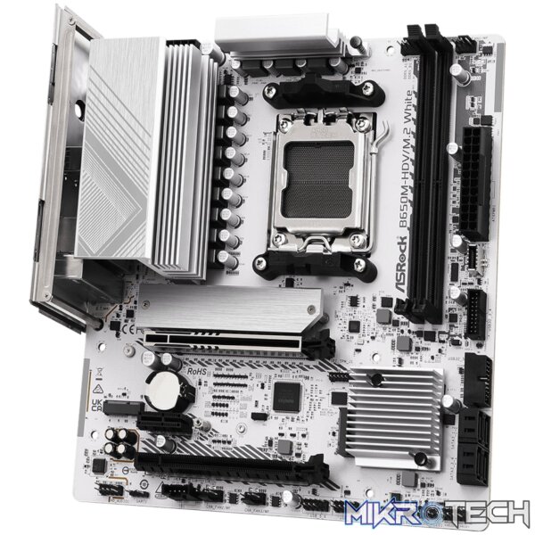 ASRock B650M-HDV/M.2 AM5 Micro-ATX Motherboard - White - Image 4