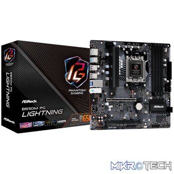 ASRock B650M PG Lightning AMD AM5 Micro ATX Motherboard