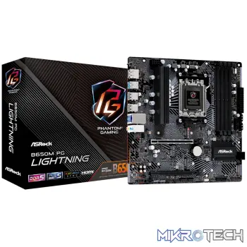 ASRock B650M PG Lightning AMD AM5 Micro ATX Motherboard