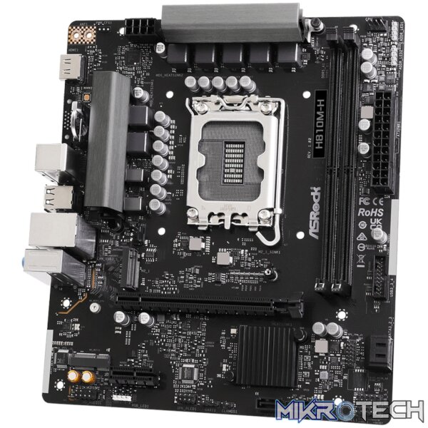 ASRock H810M-H Intel LGA1851 Micro ATX Motherboard - Black - Image 4
