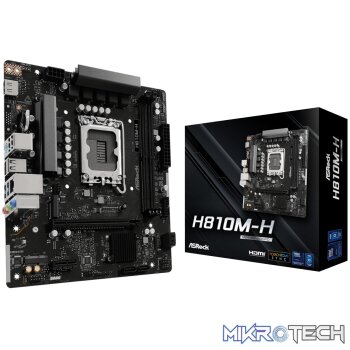 ASRock H810M-H Intel LGA1851 Micro ATX Motherboard - Black