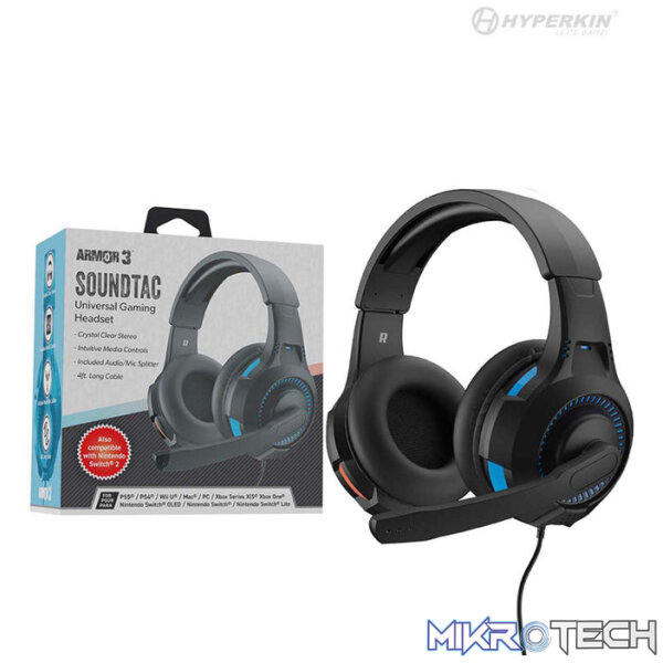 Armor3 SoundTac Universal Gaming Headset - Blue/Orange - Image 6