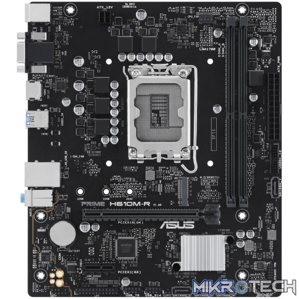Asus PRIME H610M-R LGA1700 Micro ATX Motherboard - Image 2
