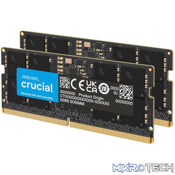 Crucial 128GB 5600MHz DDR5 SODIMM Laptop Memory Kit (2 x 64GB) - Image 3
