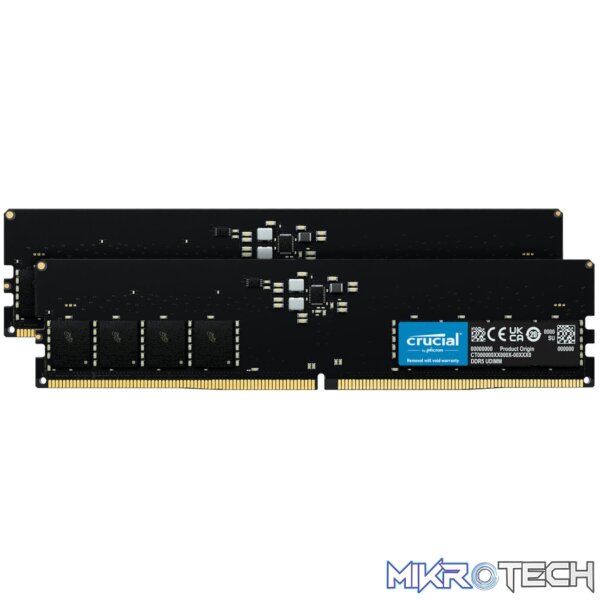 Crucial DDR5-4800 16GB Desktop Memory Kit (2 x 8GB) Crucial DDR5-4800 16GB Desktop Memory Kit (2 x 8GB)