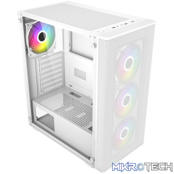 FSP M220 ATX Mid Tower Gaming Chassis - White - Image 4