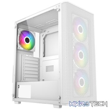FSP M220 ATX Mid Tower Gaming Chassis - White