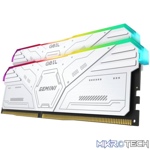 GeIL Gemini RGB 32GB DDR5 6000MHz Desktop Gaming Memory Kit (2 x 16GB) – White - Image 2