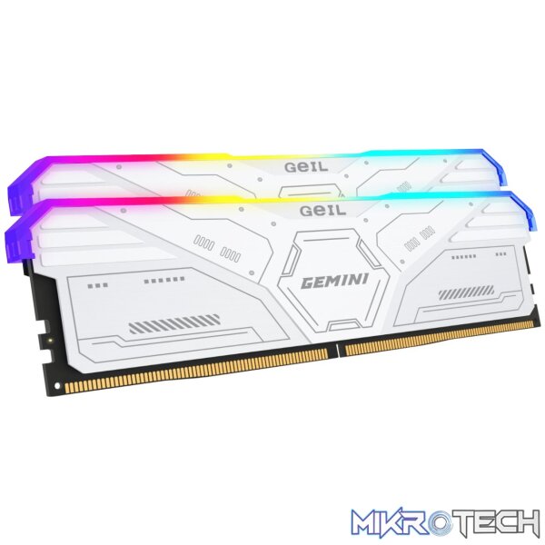 GeIL Gemini RGB 32GB DDR5 6000MHz Desktop Gaming Memory Kit (2 x 16GB) – White - Image 3