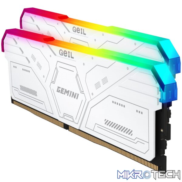 GeIL Gemini RGB 32GB DDR5 6000MHz Desktop Gaming Memory Kit (2 x 16GB) – White - Image 4