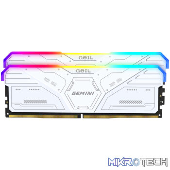 GeIL Gemini RGB 32GB DDR5 6000MHz Desktop Gaming Memory Kit (2 x 16GB) – White