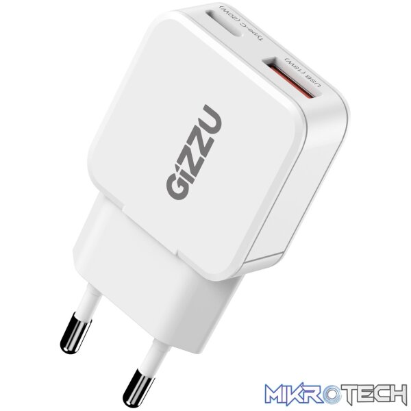 Gizzu 2-Port 20W GaN Wall Charger Gizzu 2-Port 20W GaN Wall Charger