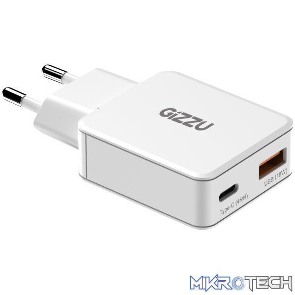 Gizzu 2-Port 45W GaN Wall Charger - Image 3
