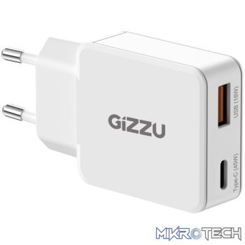 Gizzu 2-Port 45W GaN Wall Charger