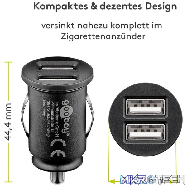 Goobay Dual-USB 12W Car Charger - Image 7