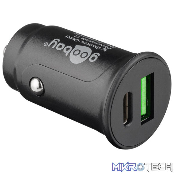 Goobay Dual-USB Fast USB-C PD 27W Car Charger - Image 2