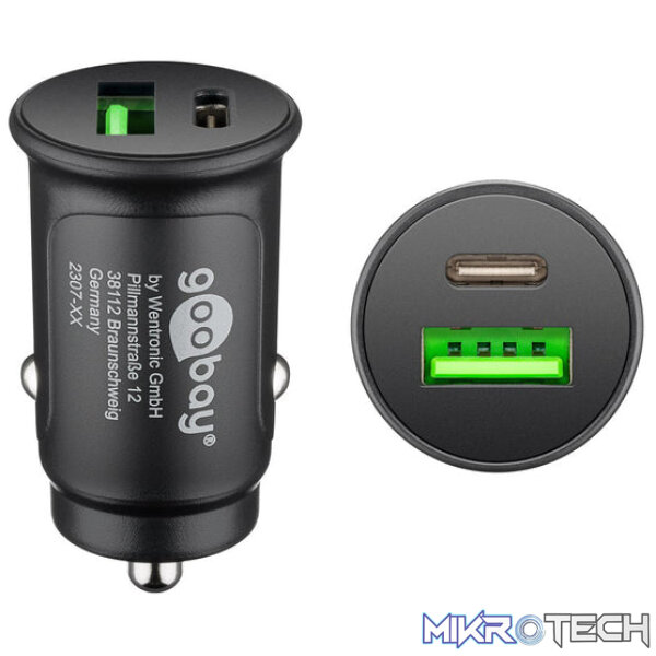 Goobay Dual-USB Fast USB-C PD 27W Car Charger - Image 3