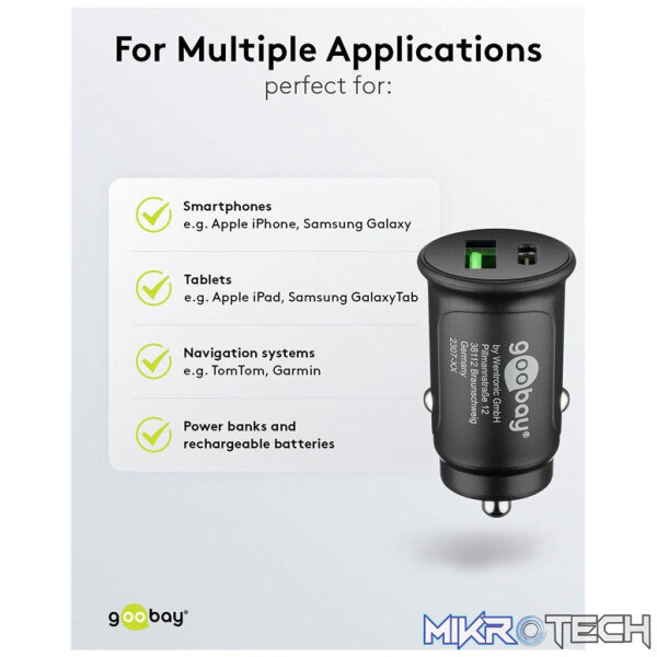 Goobay Dual-USB Fast USB-C PD 27W Car Charger - Image 8