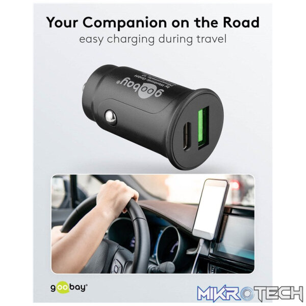 Goobay Dual-USB Fast USB-C PD 27W Car Charger - Image 9