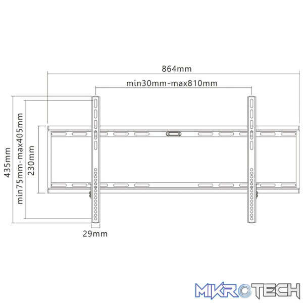 Goobay TV wall mount Basic FIXED (XL) 43" to 100" - Image 9