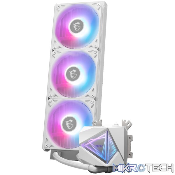 MSI MAG Coreliquid I360 ARGB AIO Liquid CPU Cooler – White - Image 4