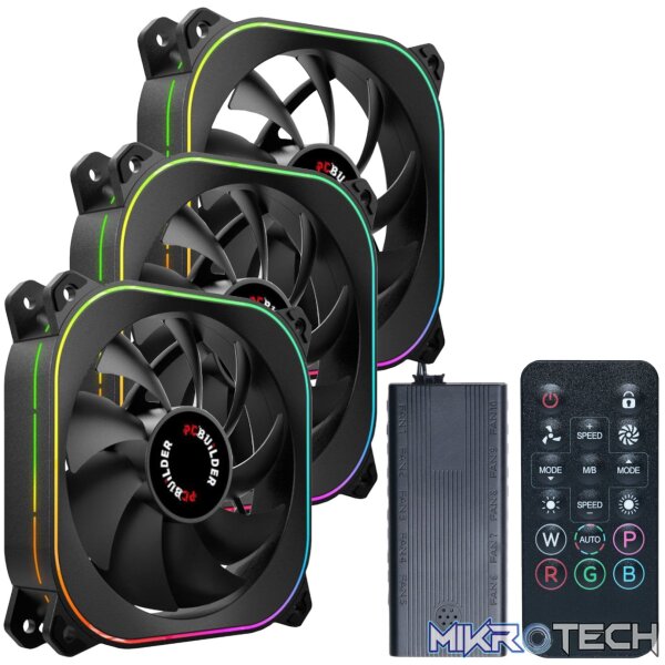 PCBuilder TORNADO CHILL ARGB 120mm Fan Kit PCBuilder TORNADO CHILL ARGB 120mm Fan Kit