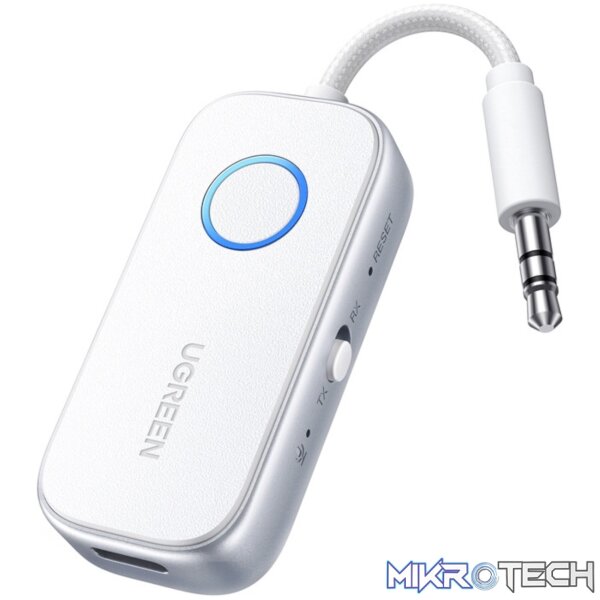 UGreen 3.5mm Bluetooth 5.4 Audio Receiver/Transmitter - White UGreen 3.5mm Bluetooth 5.4 Audio Receiver/Transmitter - White