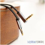 UGreen AV119 Right-angled 3.5mm Flat Aux Cable 2m - Black/Silver - Image 5