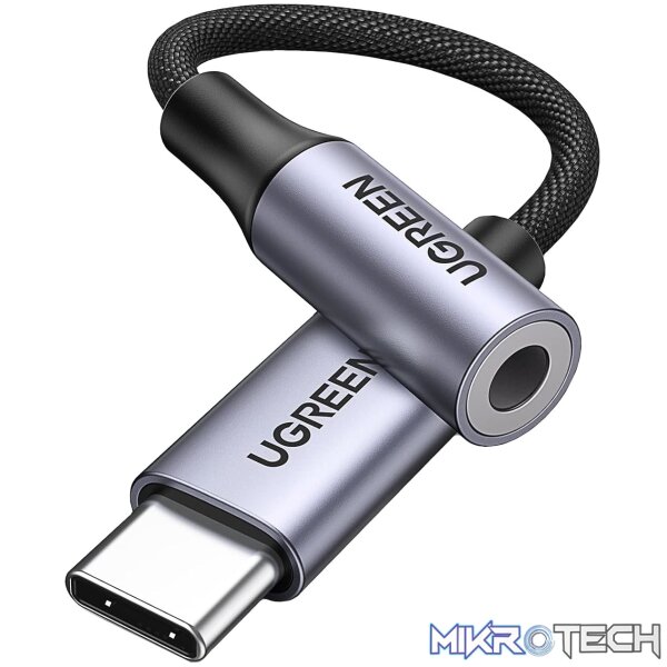 UGreen AV161 USB Type-C to 3.5mm 10cm Adapter - Image 2