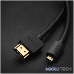 UGreen HD127 Micro HDMI to HDMI 2.0 Cable 1.5M - Black - Image 2