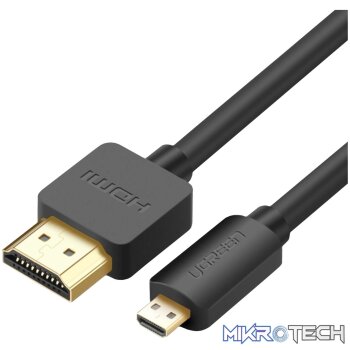 UGreen HD127 Micro HDMI to HDMI 2.0 Cable 1.5M - Black