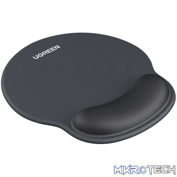 UGreen LP668 Ergonomic Mousepad with Wrist Rest (220 x 245 mm) - Black - Image 2