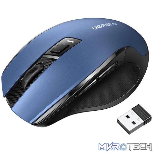 UGreen MU006 2.4GHz Wireless Optical Mouse – Blue - Image 2