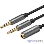 UGreen UV140 AUX 3.5mm Audio Splitter Cable - Black/Grey