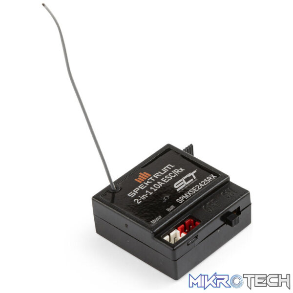10 Amp Brushed 2-in-1 ESC / SLT Receiver Combo 10 Amp Brushed 2-in-1 ESC / SLT Receiver Combo