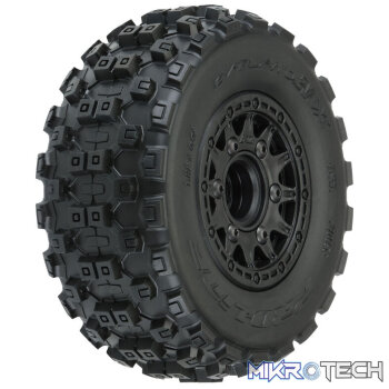 1/10 Badlands MX M2 Fr/Rr 2.2"/3.0" SC Mounted 12mm Blk Raid (2)