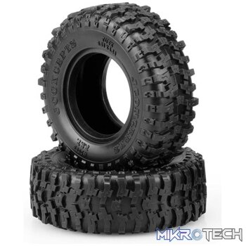 1/10 Tusk Scale Country 1.9" Crawler Tyres with Inserts Green Compound (2)