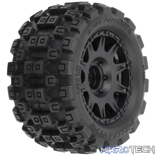 1/18 Badlands MX 1.85 Inch F/R MTD 12mm Black Raid GRANITE GROM 1/18 Badlands MX 1.85 Inch F/R MTD 12mm Black Raid GRANITE GROM