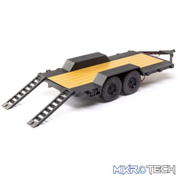 1/24 SCX24 Flat Bed Vehicle Trailer with LED Taillights