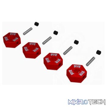 12mm Wheel Hex Set Metal (4) Red