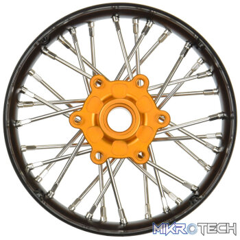 1/4 Pro-Spec Aluminum V2 Bead Front Wheel Black/Gold (1) Promoto-SM